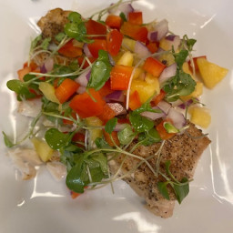 Grouper with Pineapple Salsa