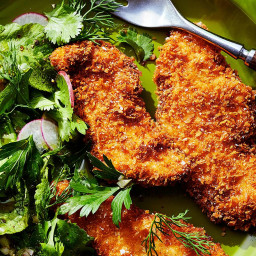 Grown-Up Chicken Nuggets with Herb and Radish Salad
