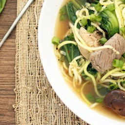 Guest Post: Beef Noodle Soup with Shitake Mushrooms and Baby Bok Choy from 