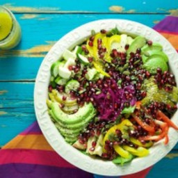 Guest Recipe: Rainbow Superfood Salad With Basil Dressing