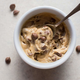 Guilt-Free Eggless Chocolate Chip Cookie Dough for One