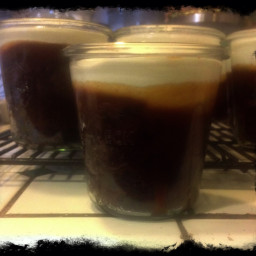 Guinness Chocolate Cake with Whiskey Caramel Sauce or in  Weck Jars