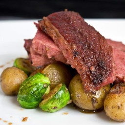 Guinness Corned Beef with Potatoes and Brussel Sprouts Recipe