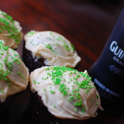 Guinness Cupcakes With Bailey's Frosting