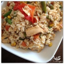 Guyanese Style Stripped Chicken Fried Rice