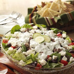 Gyro Salad with Tzatziki Dressing Recipe