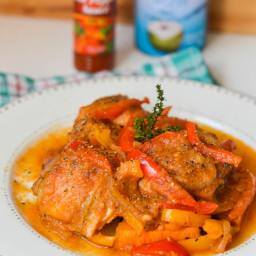 Haitian stewed chicken (Poulet Creole)