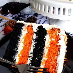 Halloween Pumpkin Cake with Cream Cheese Frosting