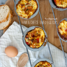 Ham and Cheese Baked Egg Cups