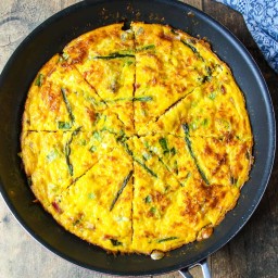 Ham and Cheese Frittata (with Asparagus)