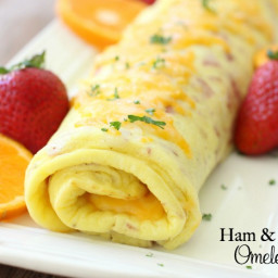HAM and CHEESE OMELET ROLL