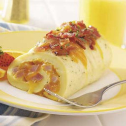 Ham and Cheese Omelet Roll Recipe