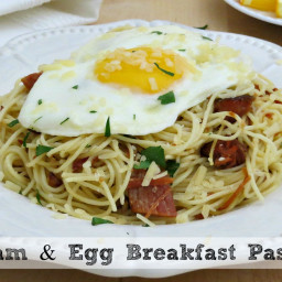 Ham and Egg Breakfast Pasta