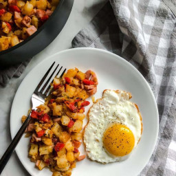 Ham and Roasted Red Pepper Hash