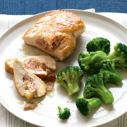 Ham-and-Sage-Stuffed Chicken with Broccoli