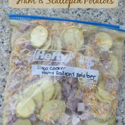 Ham and Scalloped Potatoes | Freezer to Slow Cooker Meals