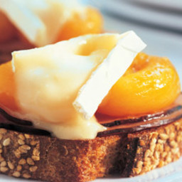 Ham, Apricots and Camembert on Toast