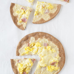 Ham, Egg, & Cheese Breakfast Pizzas