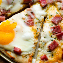 Ham, Egg, & Cheese Breakfast Pizza