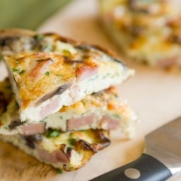 Ham, Mushroom and Fontina Frittata