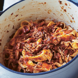 Hand-cut spelt pappardelle with slow-cooked pork ragu recipe