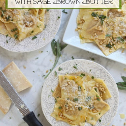Handmade Butternut Squash Ravioli with Sage Browned Butter