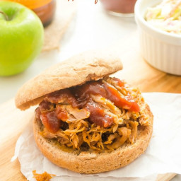 Hard Apple Cider Pulled Pork with Roasted Apple Barbecue Sauce