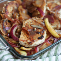 Hard Cider Pork Chops with Apples and Onions