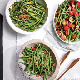 Haricots Verts with Carrots and Sesame