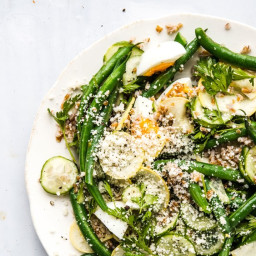 Haricots Verts with Summer Squash and 8-Minute Eggs