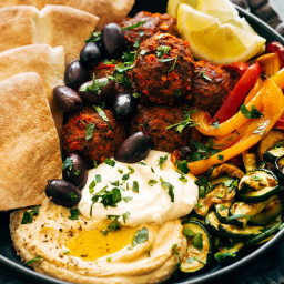 Harissa Meatballs with Whipped Feta
