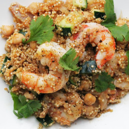 Harissa Quinoa With Shrimp and Chickpeas Recipe