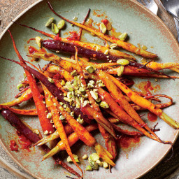 Harissa-Roasted Carrots With Pistachios