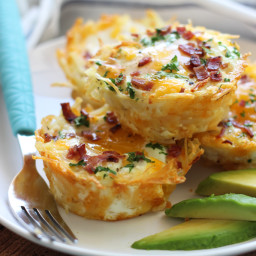 Hash Brown Egg Nests with Avocado
