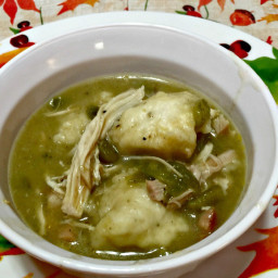 Hatch Green Chile Chicken and Dumplings