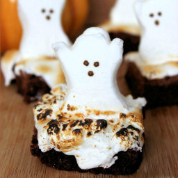 Haunted Halloween Ghost Brownies