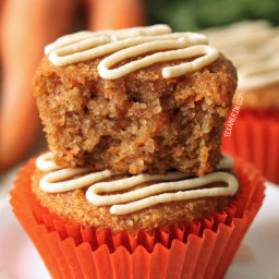 Healthier Carrot Cake Cupcakes (grain-free, gluten-free, paleo and dairy-fr