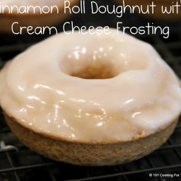 Healthier Cinnamon Bun Doughnuts with Cream Cheese Frosting