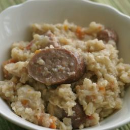 Healthier Spanish Rice with Chicken and Sausage