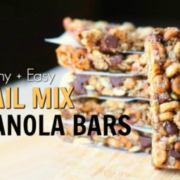 Healthy and Easy Trail Mix Granola Bars