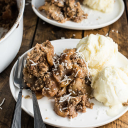 Healthy Apple Crisp with Coconut and Pecans