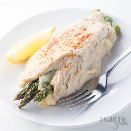 Healthy Asparagus Stuffed Chicken Recipe with Provolone