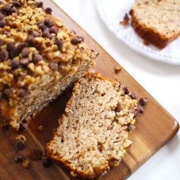 Healthy Banana Bread with Walnuts and Chocolate Chips