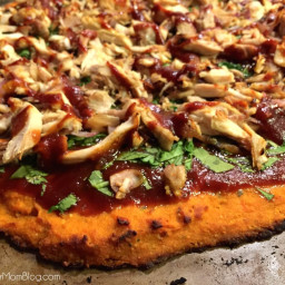Healthy Barbecue Chicken Pizza with Sweet Potato Crust