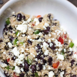 Healthy Black Bean and Feta Quinoa Salad