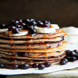 Healthy Blueberry Banana Pancakes