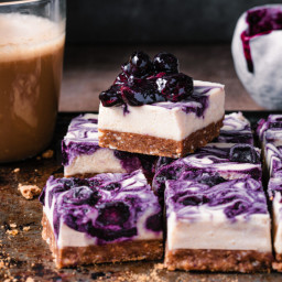 Healthy Blueberry Cheesecake Bars