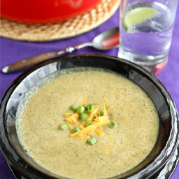 Healthy Broccoli and Cheddar Soup Recipe with Smoked Paprika and White Bean