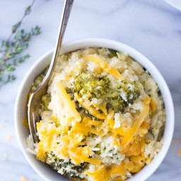 Healthy Broccoli, Rice, & Cheese Casserole