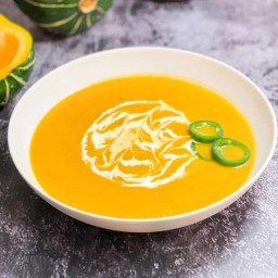 Healthy Buttercup Squash Soup Recipe with Carrots
